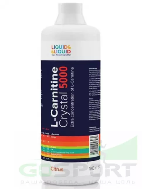  LIQUID & LIQUID L-Carnitine Crystal 5000 1000 мл, Цитрус