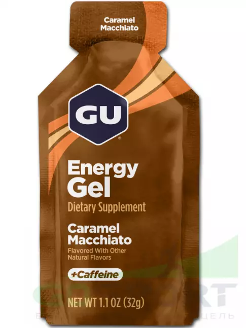 Гель питьевой GU Energy Labs GU Original Energy Gel 40mg caffeine 24 x 32 г, Карамель-Макиато