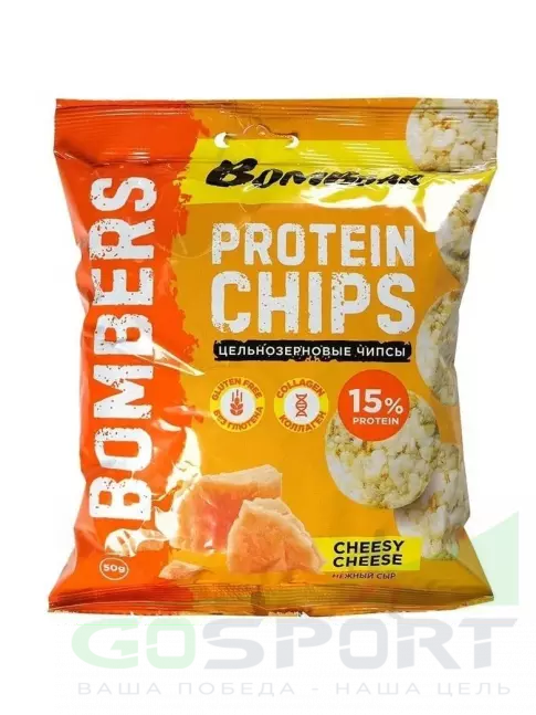Чипсы BombBar Protein Chips 50 г, Нежный сыр
