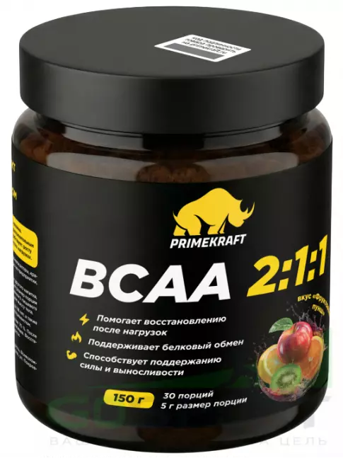 BCAA PRIMEKRAFT BCAA 2:1:1 3900 мг 150 г, Фруктовый пунш