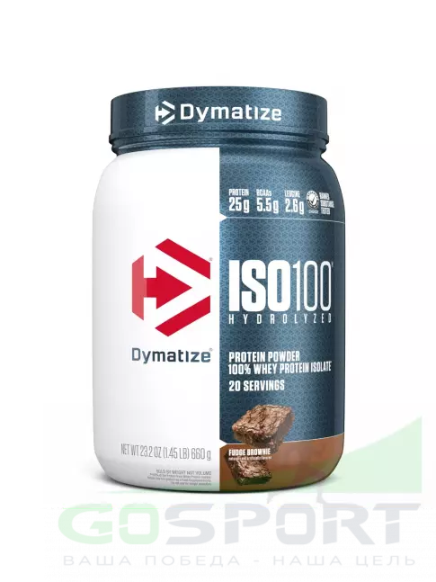  DYMATIZE Dymatize ISO100 Hydrolyzed 660 г, Шоколадное Пирожное с Помадкой