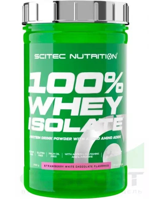 Изолят протеина Scitec Nutrition 100% Whey Isolate 700 г, Клубника-белый шоколад Изолят протеина Scitec Nutrition 100% Whey Isolate 700 г, Клубника-белый шоколад