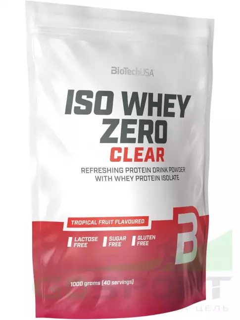 Изолят протеина BioTechUSA Iso Whey Zero Clear 1000 г, Тропические фрукты