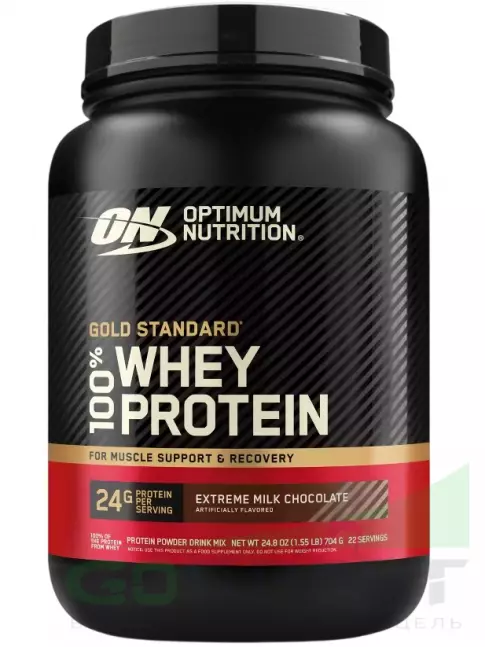 Сывороточный протеин Optimum Nutrition 100% Whey Protein Gold Standard 704 г, Насыщенный молочный шоколад