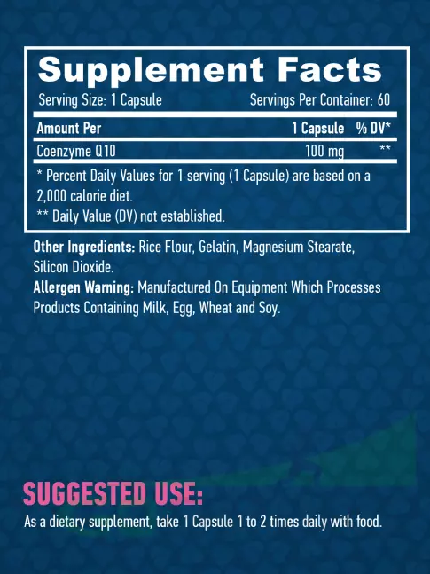 Коэнзим Q10 Haya Labs High Potency Co-Q10 100 mg 60 капсул