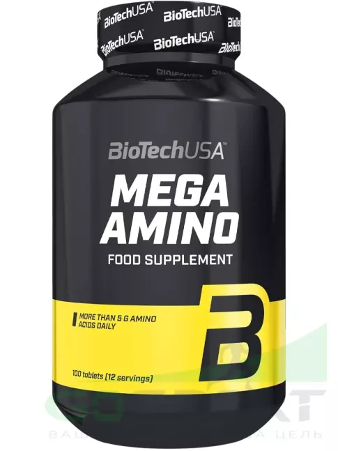 Аминокислоты BioTechUSA Mega Amino 5050 mg 100 таблеток Аминокислоты BioTechUSA Mega Amino 5050 mg 100 таблеток
