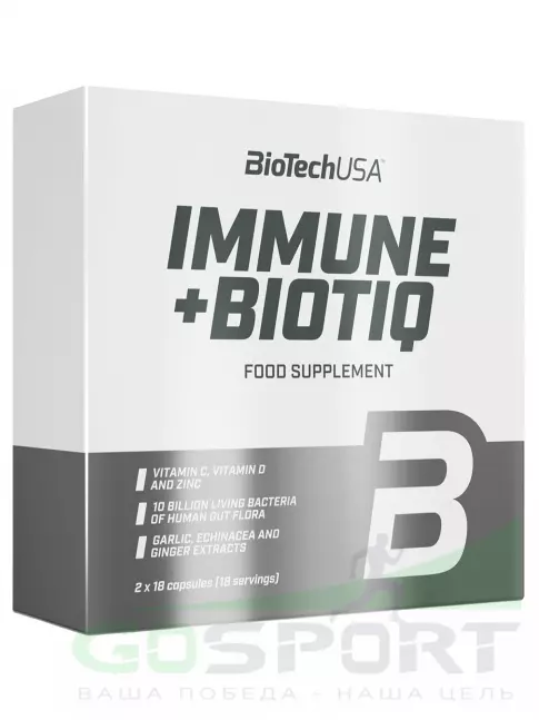 Пробиотик BioTechUSA Immune + Biotiq 2 х 18 капсул