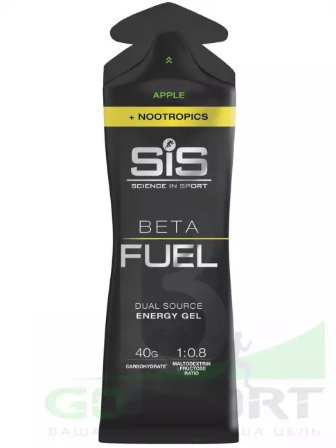 Гель питьевой SCIENCE IN SPORT (SiS) BETA FUEL + Nootropics 5 x 60 мл, Яблоко