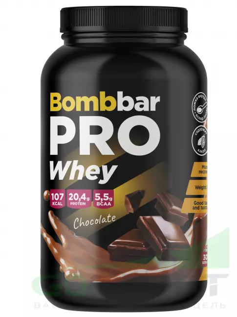 Сывороточный протеин BombBar Whey Protein Pro 900 г, Шоколад Сывороточный протеин BombBar Whey Protein Pro 900 г, Шоколад