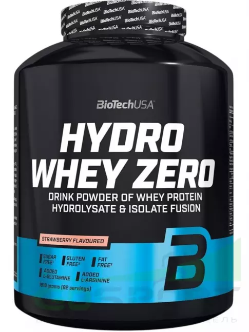 Изолят протеина BioTechUSA Hydro Whey Zero 1816 г, Клубника Изолят протеина BioTechUSA Hydro Whey Zero 1816 г, Клубника