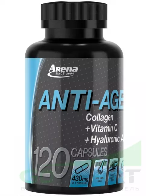  Arena Anti-Age Collagen + vitamin C + hyaluronic acid 120 капсул