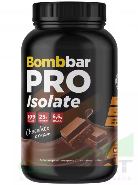 Изолят протеина BombBar Изолят протеина PRO Isolate 900 г, Шоколадно-сливочный