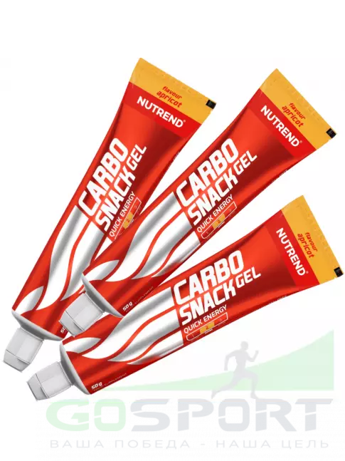 Гель питьевой NUTREND Carbosnack туба 3 шт x 50 г, Абрикос Гель питьевой NUTREND Carbosnack туба 3 шт x 50 г, Абрикос