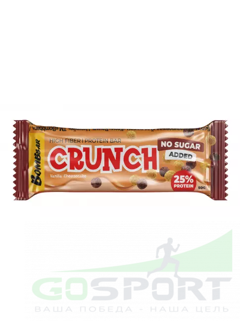 Протеиновый батончик BombBar Протеиновые батончики Crunch 50 г, Ванильный чизкейк Протеиновый батончик BombBar Протеиновые батончики Crunch 50 г, Ванильный чизкейк