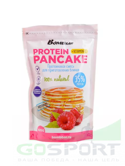 Заменитель питания BombBar Protein Pancake 420 г, Малина