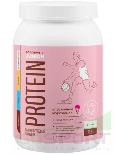  Академия-Т Junior Protein 900 г, Клубничное мороженое