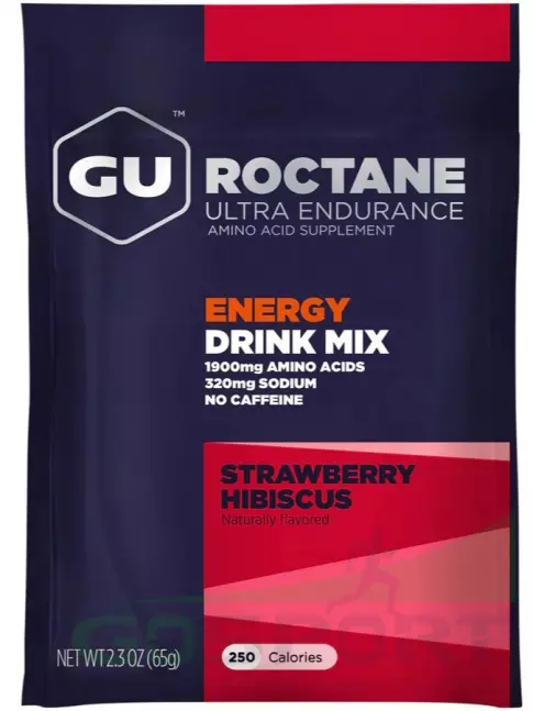 Изотоник GU ENERGY GU ROCTANE ENERGY DRINK MIX 10 x 65 г, Клубника - Гибискус