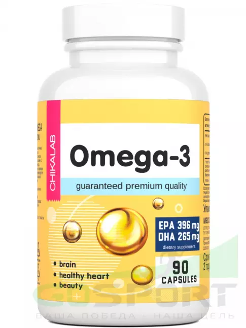 Омега-3 Chikalab Omega-3 720 mg 90 капсул, Нейтральный