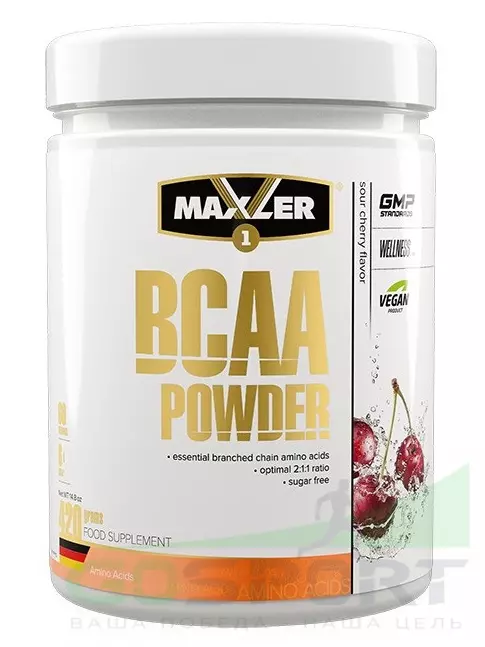 БСАА MAXLER BCAA Powder 2:1:1 Sugar Free EU 420 г, Кислая вишня