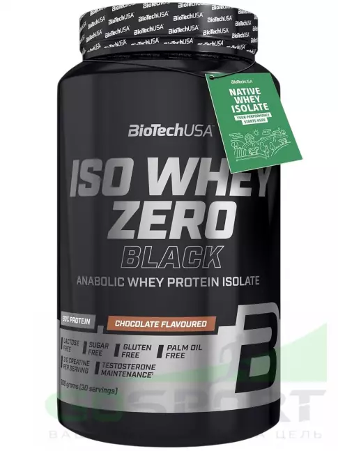 Изолят протеина BioTechUSA Iso Whey Zero Black 908 г, Шоколад