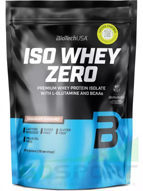 Изолят протеина BioTechUSA Iso Whey Zero 454 г, Шоколад