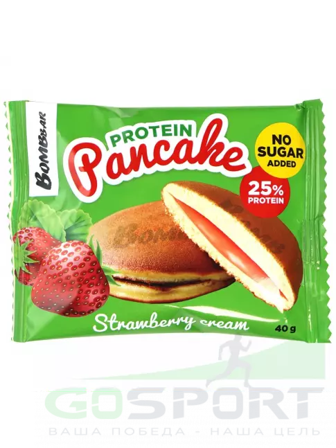 Протеиновый батончик BombBar Панкейк протеиновый 3 х 40 г, Шоколад, Банан, Клубника