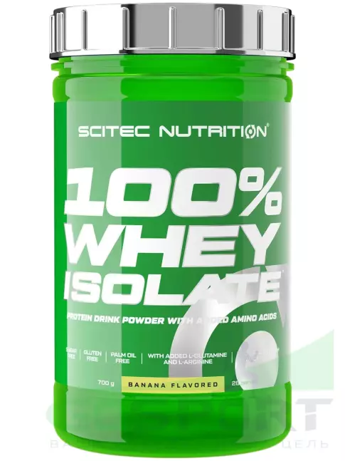 Изолят протеина Scitec Nutrition 100% Whey Isolate 700 г, Банан Изолят протеина Scitec Nutrition 100% Whey Isolate 700 г, Банан