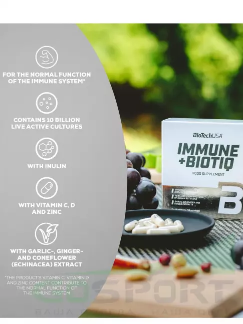 Пробиотик BioTechUSA Immune + Biotiq 2 х 18 капсул