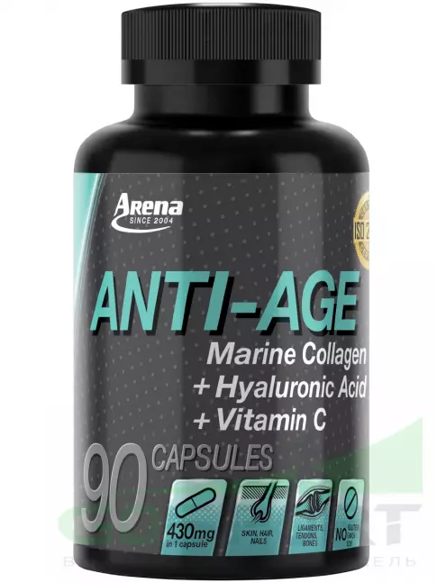  Arena Anti-Age Marine collagen + hyaluronic acid + vitamin C 90 капсул