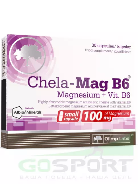  OLIMP CHELA-MAG B6 FORTE MEGA CAPS 100 mg 30 капсул