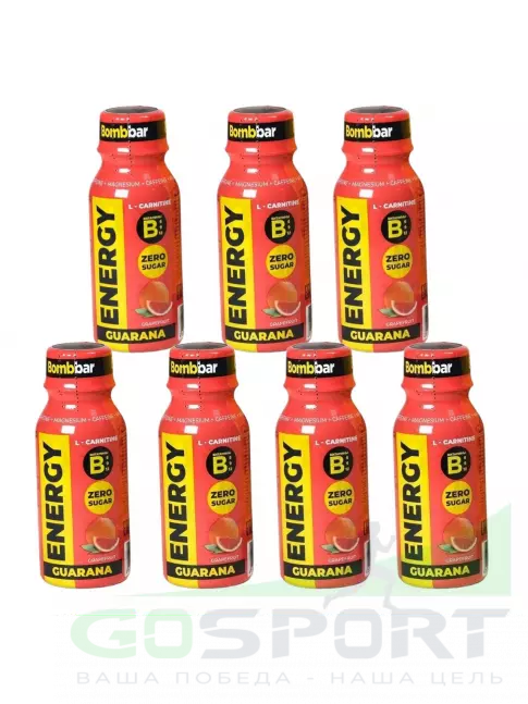 L-Карнитин жидкий BombBar SHOT Energy L-Carnitine Guarana 7 х 100 мл, Грейпфрут L-Карнитин жидкий BombBar SHOT Energy L-Carnitine Guarana 7 х 100 мл, Грейпфрут