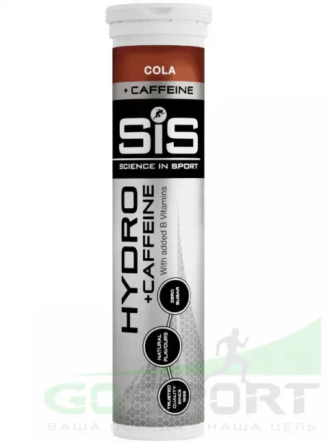 Изотоник SCIENCE IN SPORT (SiS) GO Hydro Tablet CAFFEINE 7 x 20 таблеток, Кола