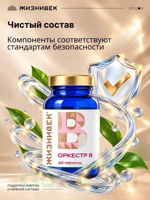 Витамины группы B Жизнивек Оркестр B 60 таблеток