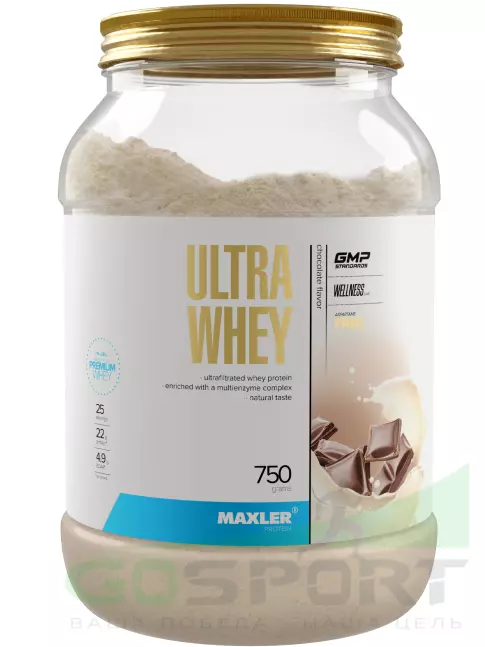 Сывороточный протеин MAXLER Ultra Whey 750 г, Шоколад Сывороточный протеин MAXLER Ultra Whey 750 г, Шоколад