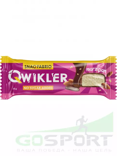 Протеиновый батончик SNAQ FABRIQ Шоколадный батончик без сахара "QWIKLER" (Квиклер) 30 x 35 г, Марципан