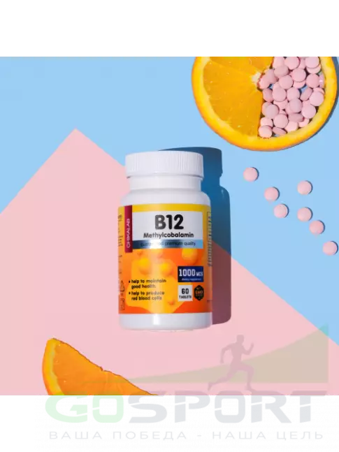 Витамины группы B Chikalab B12 methylcobalamin 1000 mcg 60 таблеток