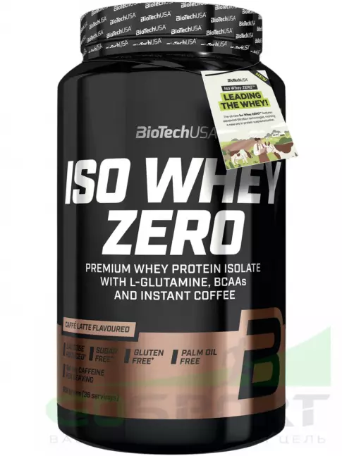 Изолят протеина BioTechUSA Iso Whey Zero 908 г, Кофе латте