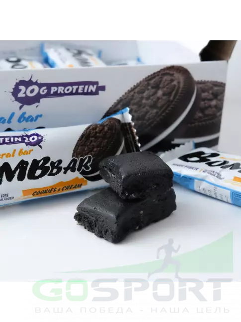 Протеиновый батончик BombBar Protein Bar 60 г, Печенье с кремом