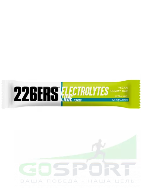 Энергетический батончик 226ERS Gummy bar + sodium 125 mg 30 г, Лайм