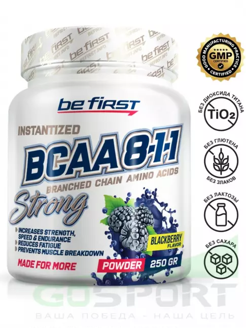  Be First BCAA 8:1:1 Instantized powder 250 г, Ежевика