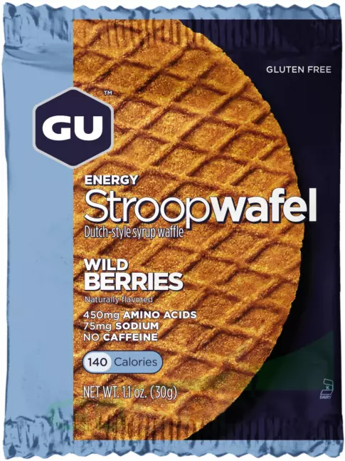 Энергетический батончик GU ENERGY GU ENERGY STROOPWAFEL no caffeine 1 x 3, Дикие ягоды