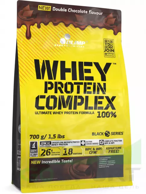 Комплексный протеин OLIMP WHEY PROTEIN COMPLEX 100% 700 г, Двойной шоколад