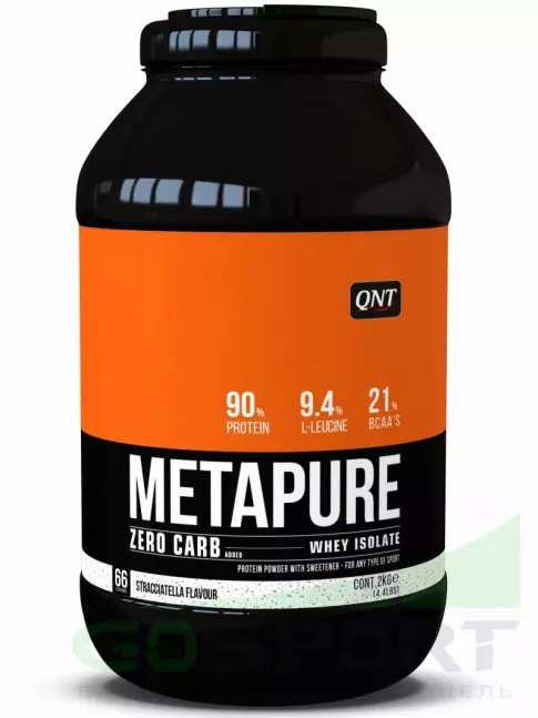 Изолят протеина QNT METAPURE ZERO CARB 2000 г, Страчителла Изолят протеина QNT METAPURE ZERO CARB 2000 г, Страчителла