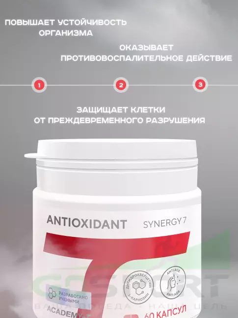 Витаминный комплекс АКАДЕМИЯ-Т ANTIOXIDANT Synergy 7 60 капсул