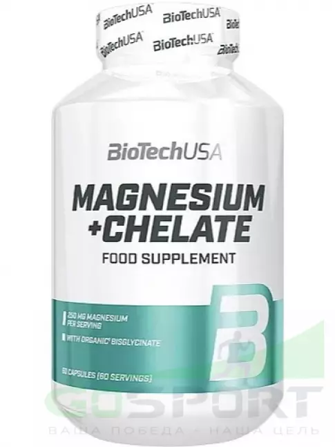 Магний BioTechUSA Magnesium + Chelate 60 капсул