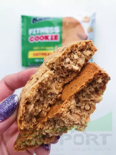 Протеиновый батончик BombBar Овсяное fitness печенье 2 х 40 г, Ореховый микс