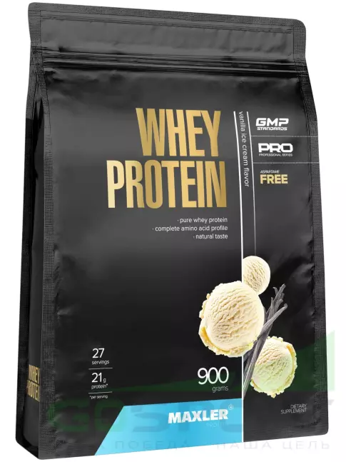Сывороточный протеин MAXLER Whey Protein 900 г, Ванильное мороженое