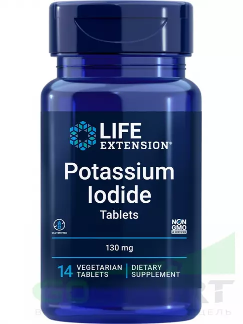  Life Extension Potassium Iodide Tablets 130 mg 14 таблеток