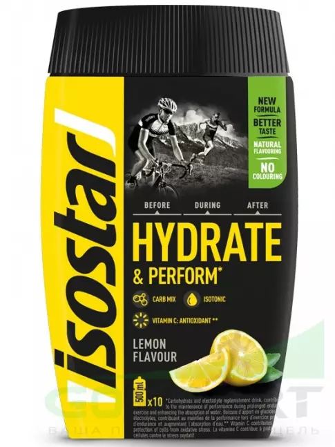 Изотоник ISOSTAR Hydrate and Perform Powder 400 г, Лимон