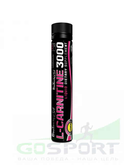 BioTechUSA L-Carnitine Ampule 3000 mg 1 ампула, Лимон BioTechUSA L-Carnitine Ampule 3000 mg 1 ампула, Лимон